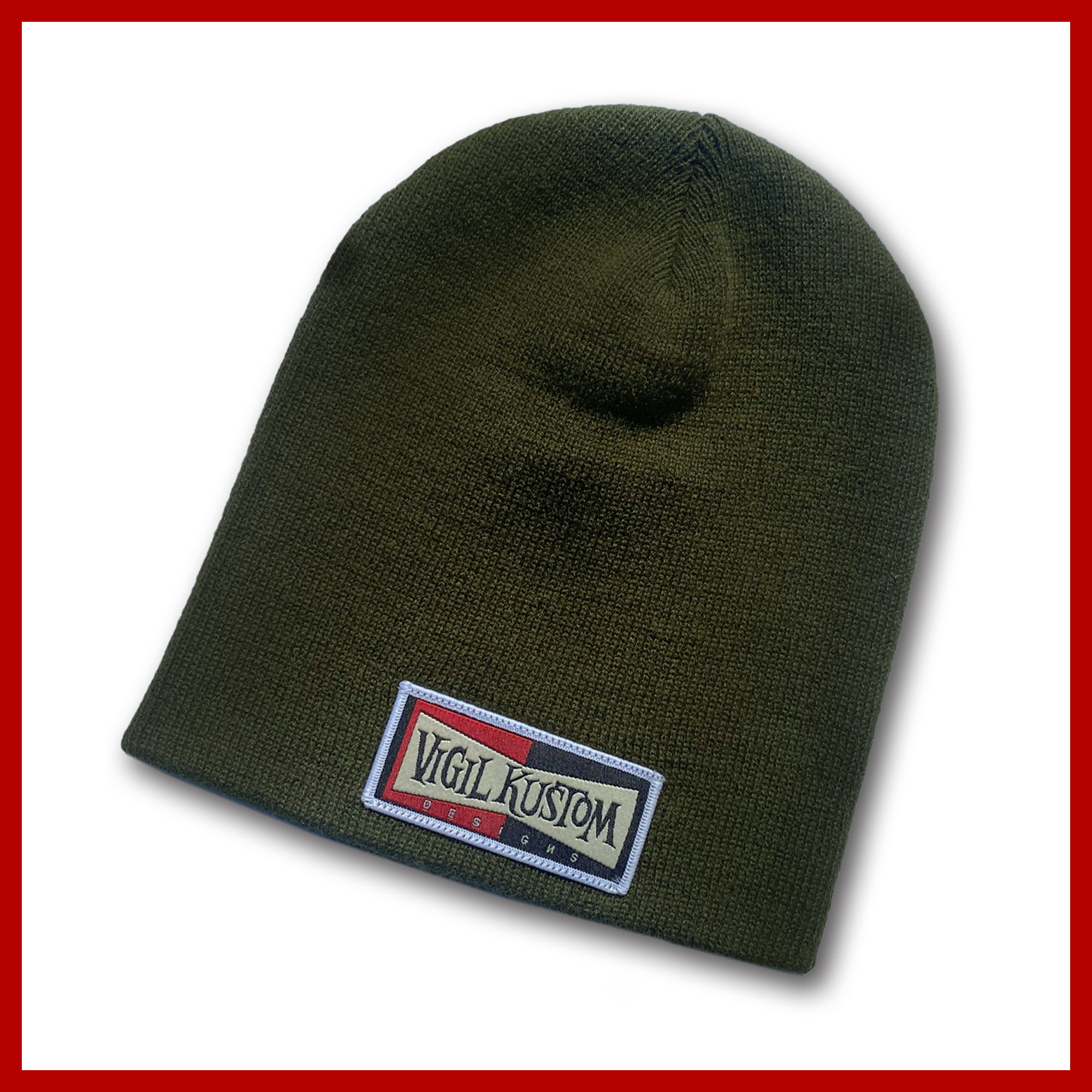 VIGIL KUSTOM CHAMPION DESIGN ARMY GREEN BEANIE